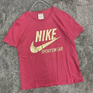 NIKE ナイキ Tシャツ 半袖カットソー サイズM ピンク レディース トップス 最落なし （U18）