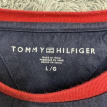 TOMMYHILFIGER トミーヒルフィガー Tシャツ 半袖カットソー サイズL ネイビー 紺色 メンズ トップス 最落なし （U18）_画像6