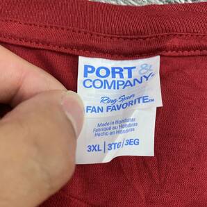PORT&COMPANY ポートアンドカンパニー Tシャツ 半袖カットソー サイズ3XL レッド 赤 メンズ トップス 最落なし （X18）の画像6