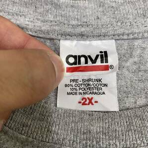 anvil アンビル Tシャツ 半袖カットソー サイズ2X グレー 灰色 メンズ トップス 最落なし （X18）の画像6