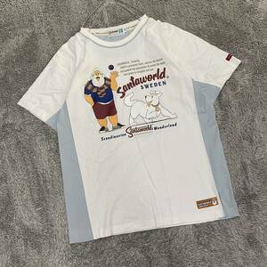 Santa World サンタワールド Tシャツ 半袖カットソー サイズL ホワイト 白 メンズ トップス 最落なし （X18）