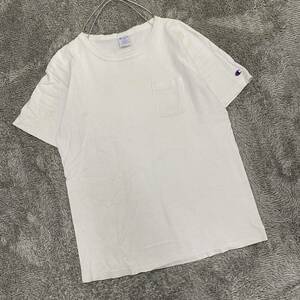 USA製 Champion チャンピオン T1011 Tシャツ 半袖カットソー サイズM ホワイト 白 メンズ トップス 最落なし （X18）