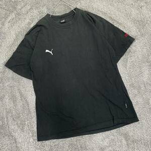 PUMA プーマ Tシャツ 半袖カットソー サイズL ブラック 黒 メンズ トップス 最落なし （X18）