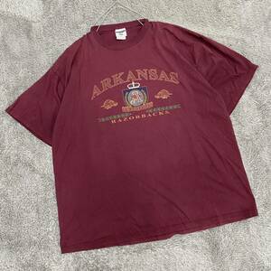 JERZEES ジャージーズ Tシャツ 半袖カットソー サイズ2X ボルドー レッド 赤 メンズ トップス 最落なし （Z18）