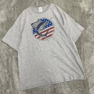 DELTA デルタ Tシャツ 半袖カットソー サイズ2XL グレー 灰色 メンズ トップス 最落なし （A19）