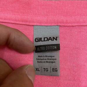 GILDAN ギルダン Tシャツ 半袖カットソー サイズXL ピンク メンズ トップス 最落なし （A19）の画像6