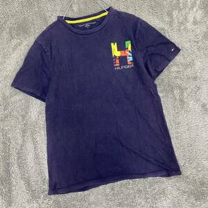 TOMMYHILFIGER トミーヒルフィガー Tシャツ 半袖カットソー サイズM ネイビー 紺色 メンズ トップス 最落なし （B19）