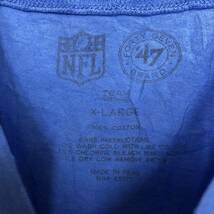 NFL ナショナルフットボールリーグ 半袖Tシャツ 半袖カットソー サイズXL ブルー 青 プリント コットン メンズ トップス 最落なし （D19）_画像6