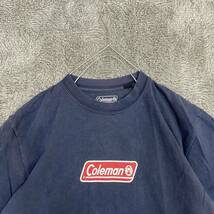 Coleman コールマン Tシャツ 半袖カットソー サイズL ネイビー 紺色 メンズ トップス 最落なし （F19）_画像3