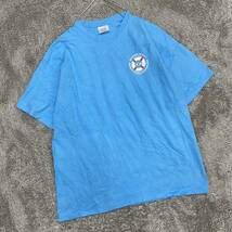 US古着 PORT&COMPANY ポートアンドカンパニー Tシャツ 半袖カットソー サイズXL ブルー 青 メンズ トップス 最落なし （F19）_画像1