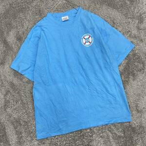 US古着 PORT&COMPANY ポートアンドカンパニー Tシャツ 半袖カットソー サイズXL ブルー 青 メンズ トップス 最落なし （F19）