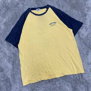 PRO KEDS プロケッズ Tシャツ 半袖カットソー ラグラン サイズ4L イエロー 黄色 メンズ トップス 最落なし （F19）