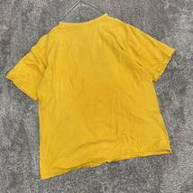 RUSSELL ラッセル Tシャツ 半袖カットソー Vネック サイズM イエロー 黄色 メンズ トップス 最落なし （F19）_画像2