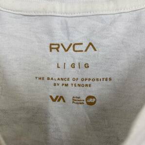 RVCA ルーカ Tシャツ 半袖カットソー サイズL ホワイト 白 メンズ トップス 最落なし （F19）の画像6
