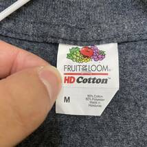 FRUIT OF THE LOOM フルーツオブザルーム Tシャツ 半袖カットソー サイズM グレー 灰色 メンズ トップス 最落なし （H19）_画像6