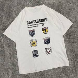 Canterbury カンタベリー Tシャツ 半袖カットソー サイズL ホワイト 白 メンズ トップス 最落なし （K19）