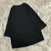 VANS バンズ 七分袖カットソー 半袖カットソー サイズXL Tシャツ ブラック 黒 ロゴプリント コットン メンズ トップス 最落なし （K19）_画像2