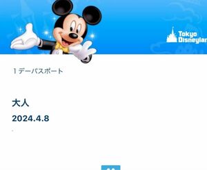 4月8日　ディズニーランドグッズ購入用チケット