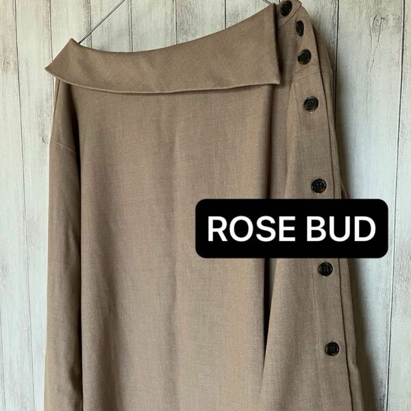 ROSE BUD ローズバッド ボタン袖 ブラウス シャツブラウス トップス カットソー ゆったり