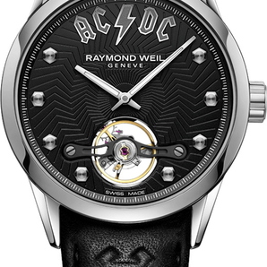 世界限定3000本のAC/DC×RAYMOND WEIL レイモンド・ウェイル コラボモデル オープンハ－ト自動巻き腕時計 価格330,000円 レイモンドウィルの画像7