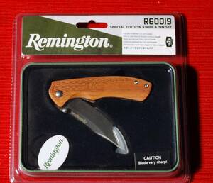 REMINGTON USA ・No.R60019・レミントンライナーロックハンター　カード付pack・Blade:42012材。7ｃｍ・木柄