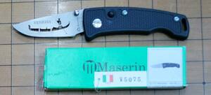 No.462 MNIAGO Italy. レザーカットデザイン・ベネチア・Blade:60mm・全長：18ｃｍ・Cloased:10.5cm・プラ柄