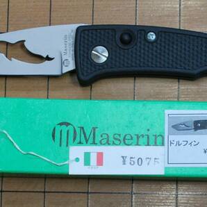 MANIAGO Italy No.4561 レザーカット・ドルフィン・Blade:。全長:。全長:18ｃｍ.Closed:11cm.プラ柄