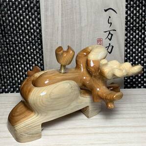 宇智波釣り具 へらぶな用品 大砲万力 ヘラブナ 天然木白柏 袋付き 竿受付き 宇智波朱印大砲型万力へら用品 銘木 Z40の画像3