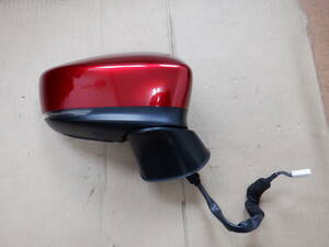  Demio DJ series latter term turn signal attaching door mirror right BSM attaching camera less 8P 46V[ soul red crystal metallic ] used 