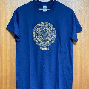 メキシコ　mexico アステカ　Tシャツ 半袖 ネイビー クルーネック S 開封のみ