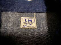 【希少】Lee 91-B JELT DENIM リー 復刻 デニム ジャケット 38 TALON 真紺 WAREHOUSE バズリクソン リアルマッコイ ラルフ 501XX リバース_画像6