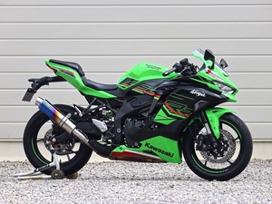 新品 WR’S 2023～ZX-4R SE/ZX-4RR (8BL-ZX400P) スリップオン ラウンドタイプ 焼き色チタンサイレンサー仕様 BK4440JM マフラー