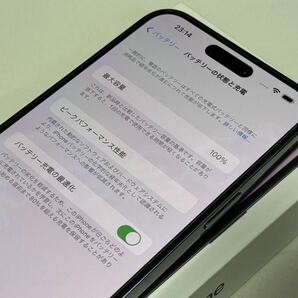 Apple iPhone14 Pro Max 128GB ディープパープル SIMフリー 店頭展示品 元デモ機 付属品完備 バッテリー100%の画像5