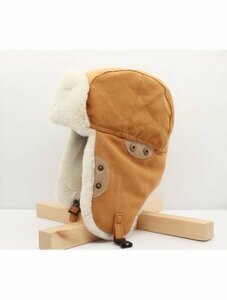  Pilot cap ushanka .. windshield cold earmuffs attaching winter ushanka caramel color winter 57cm RC10-4