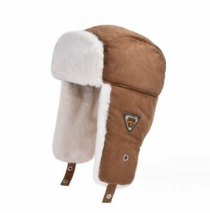  Pilot cap ushanka .. windshield cold earmuffs attaching winter caramel color winter 58cm RC6-3