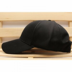 野球帽子 メッシュキャップ オールメッシュ 通気性抜群 帽子 キャップ 56cm～58cm BK メンズ レディース CC39-1の画像2