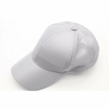 野球帽子 メッシュキャップ オールメッシュ 通気性抜群 帽子 キャップ 56cm～58cm メンズ レディース GY CC39-3_画像5