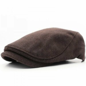 ハンチング帽子 シンプル ウール混 帽子 キャップ 56cm~59cm メンズ ・レディース BN HC67-3