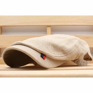 ハンチング帽子 ツバ長 デザイン性あり 杢柄 綿 帽子 キャスケットキャップ 56cm~58cm メンズ レディース BE HC121-10