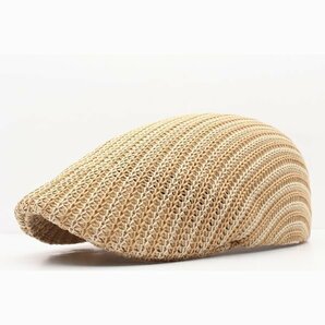 ハンチング帽子 メッシュポリ 通気性の良い 帽子 キャップ 58cm メンズ レディース BE 秋冬 HC195-2の画像1