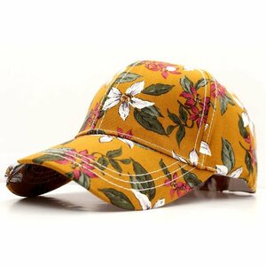 野球帽子 カラフル ボタニカル 花 綿 帽子 キャップ 56cm~59cm メンズ レディース YE CC31-2