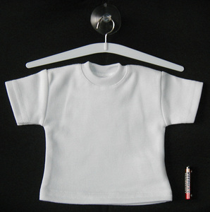 [ new goods 2 sheets postage Y0 set ] miniature T-shirt & Mini hanger & suction pad attaching white undecorated fabric 18cm original print made professional specification. authentic style!