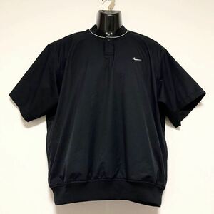 美品☆NIKE GOLF/ナイキゴルフ☆半袖☆ウインドブレーカー☆裏地メッシュ/ジャケット/ゴルフウェア/ブラック/L