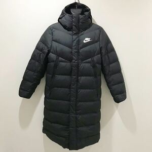 美品☆NIKE/ナイキ☆ダウンコート☆ダウン75%☆軽量/防寒☆ダウンジャケット/ジャージ/ウインドブレーカー/ブラック×ホワイト/S