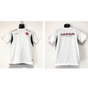 レア☆アシックス☆バンクーバーオリンピック2010☆Tシャツ☆入手困難/コレクター/JAPAN CATCH THE DREAM/スポンサーロゴ/白/フリー