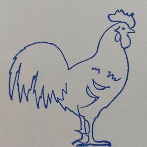 鶏 ニワトリ オス 冠 フランス アンティーク 子供 ナタン スタンプ ヴィンテージ ハンコ 農家 家畜 ペット イラスト 素材の画像3