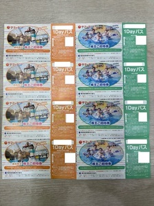  super-discount 1 jpy ~[ daikokuya shop ] newest Tokyo Metropolitan area horse racing corporation summer Land 1Day Pas 4 sheets + spring autumn season limitation 1Day Pas 4 sheets total 8 sheets unused 