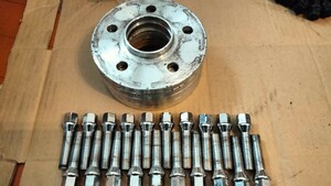 ホイールスペーサー アルミ削り出し 112 x 5穴 ハブ径66.6mm ベンツ用 サイズ厚み多種 ロングハブボルト20本付き