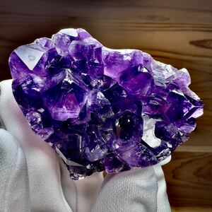 アメジスト ハート クラスター 紫水晶 レインボー 虹 ウルグアイ産 天然石 原石 鉱物 鉱物標本 石
