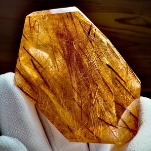 【ヒマラヤ水晶】ゴールドルチルクォーツ ルチル 金紅石 水晶 クォーツ クリスタル ポリッシュ 天然石 原石 鉱物 鉱物標本 石の画像2